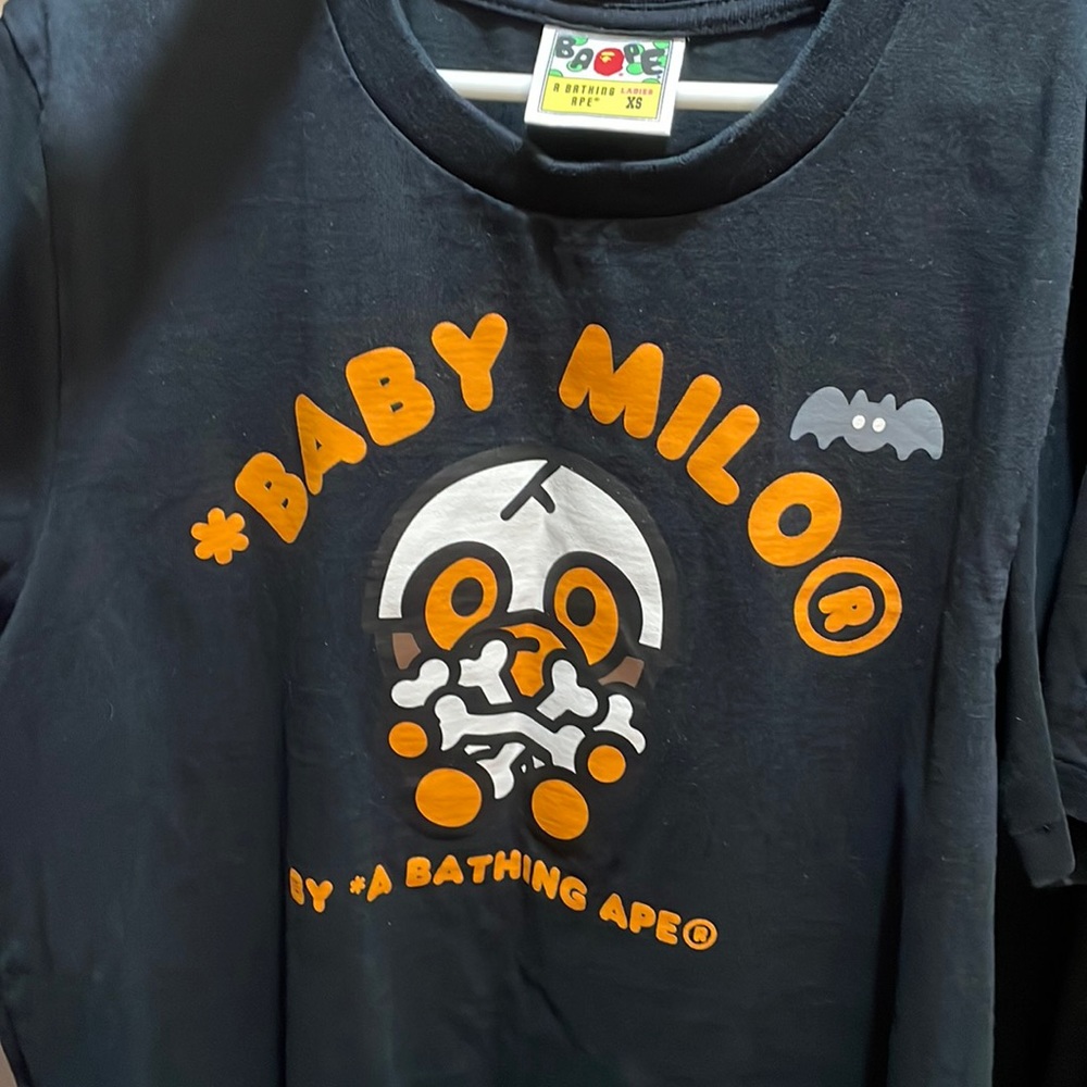 Black bape Halloween tee